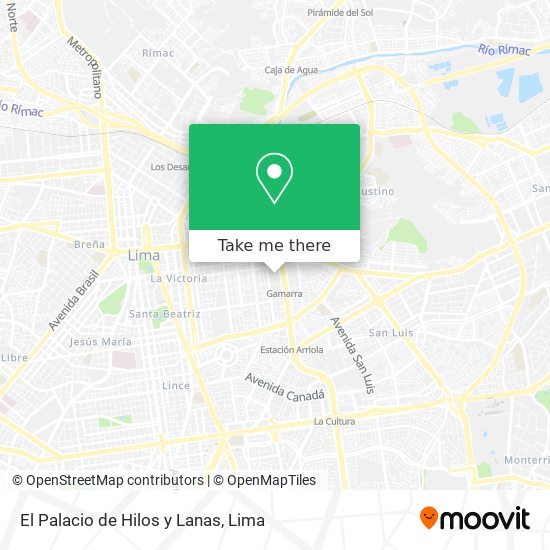 El Palacio de Hilos y Lanas map