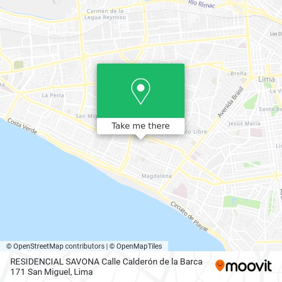 RESIDENCIAL SAVONA   Calle Calderón de la Barca 171 San Miguel map
