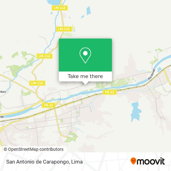 San Antonio de Carapongo map