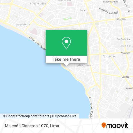 Malecón Cisneros 1070 map