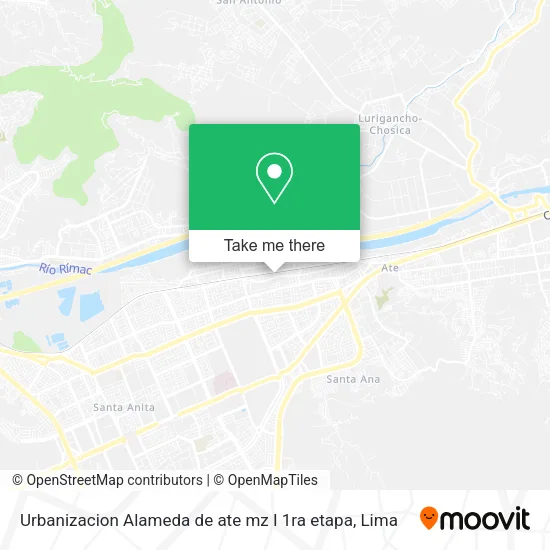 Mapa de Urbanizacion Alameda de ate mz I 1ra etapa