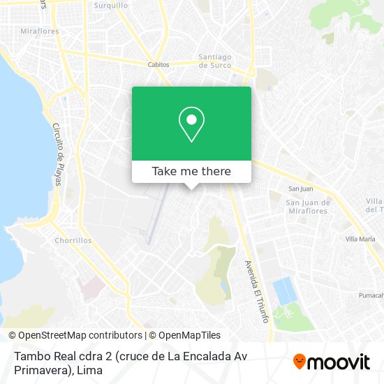 Tambo Real cdra 2 (cruce de La Encalada Av  Primavera) map