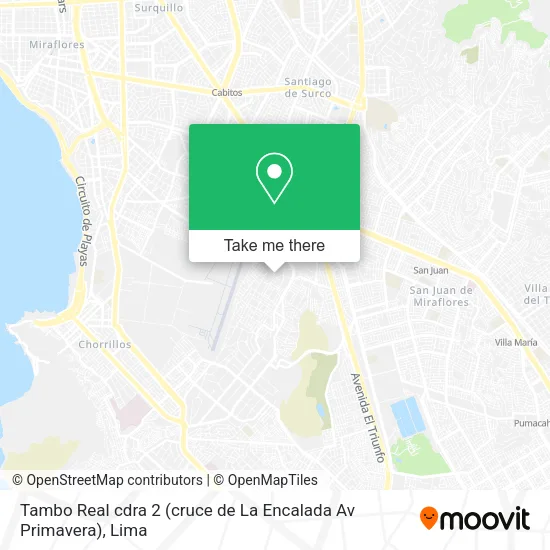 Tambo Real cdra 2 (cruce de La Encalada Av  Primavera) map
