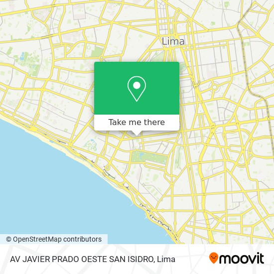 AV  JAVIER PRADO OESTE  SAN ISIDRO map