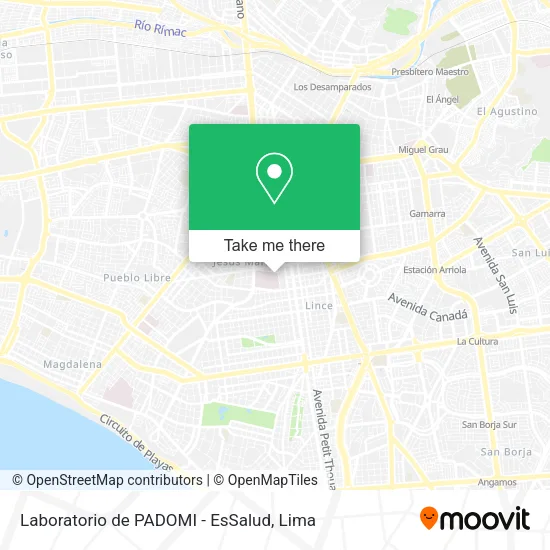 Mapa de Laboratorio de PADOMI - EsSalud