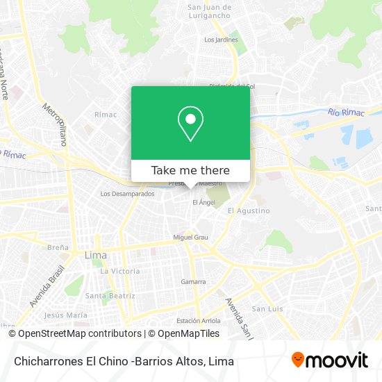 Mapa de Chicharrones El Chino -Barrios Altos