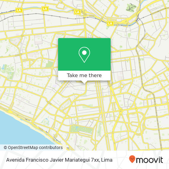 Avenida Francisco Javier Mariategui 7xx map