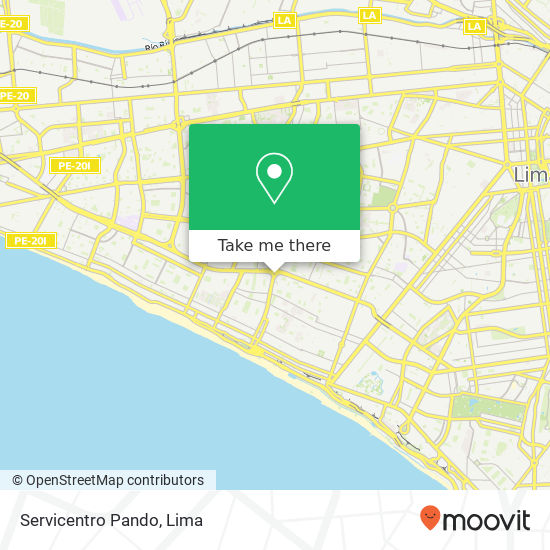 Servicentro Pando map
