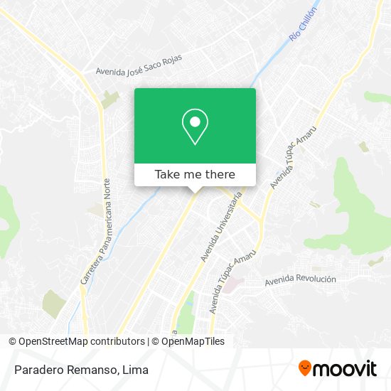 Paradero Remanso map