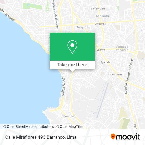 Calle Miraflores 493 Barranco map