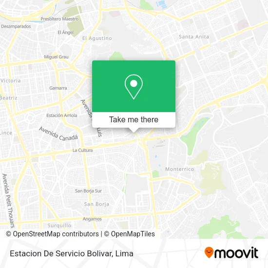 Mapa de Estacion De Servicio Bolivar