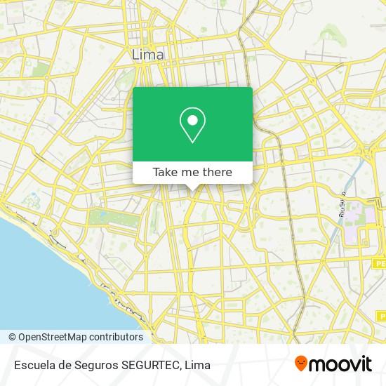 Escuela de Seguros SEGURTEC map