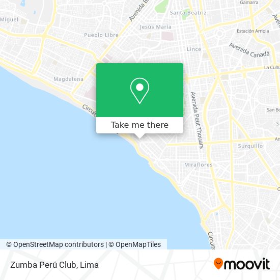 Zumba Perú Club map