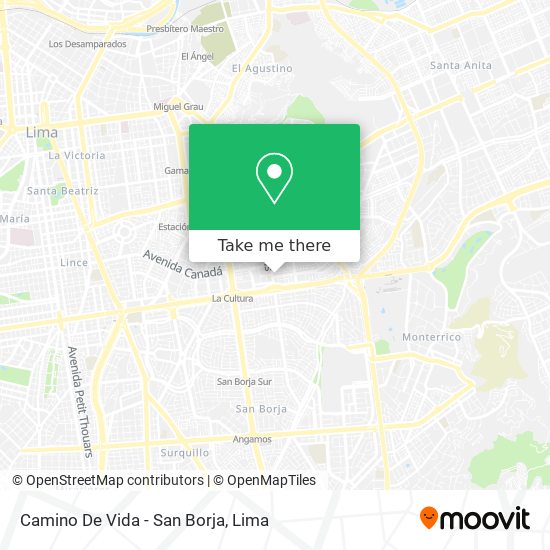 Camino De Vida - San Borja map