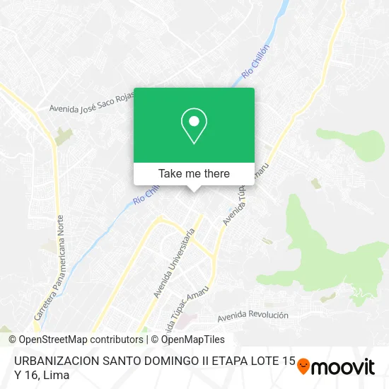URBANIZACION SANTO DOMINGO II ETAPA LOTE 15 Y 16 map