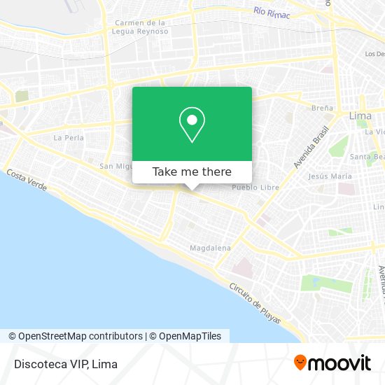 Discoteca VIP map