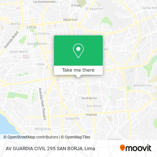 AV  GUARDIA CIVIL 295   SAN BORJA map