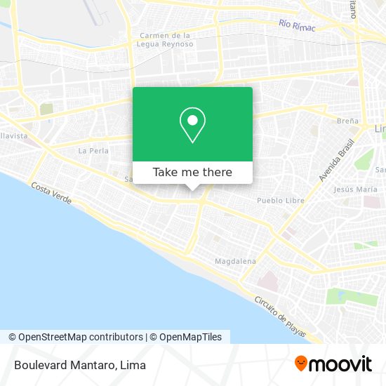 Boulevard Mantaro map