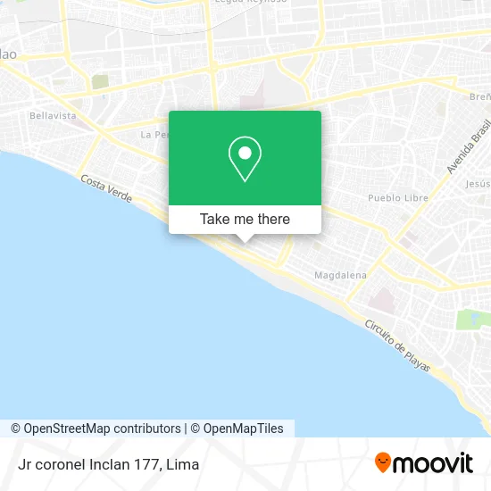 Jr coronel Inclan 177 map