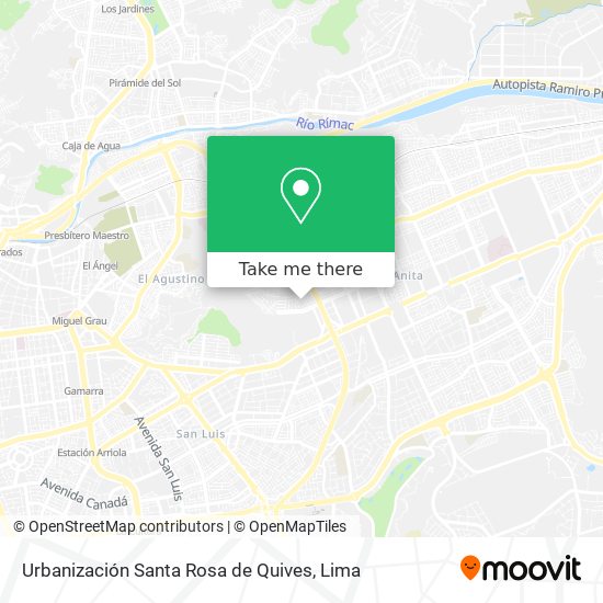 Urbanización Santa Rosa de Quives map