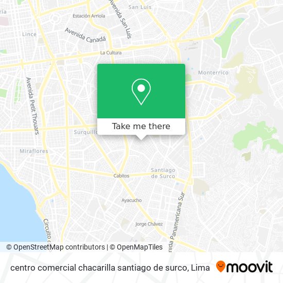 centro comercial chacarilla  santiago de surco map