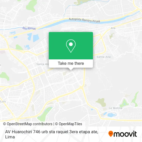 AV  Huarochiri 746  urb  sta  raquel 3era  etapa  ate map