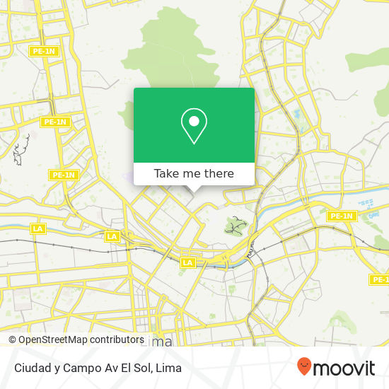 Ciudad y Campo   Av  El Sol map