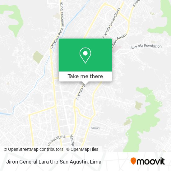 Jiron General Lara  Urb San Agustin map