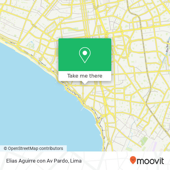 Elias Aguirre con Av  Pardo map