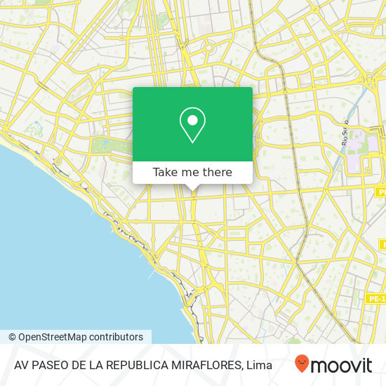 AV  PASEO DE LA REPUBLICA  MIRAFLORES map