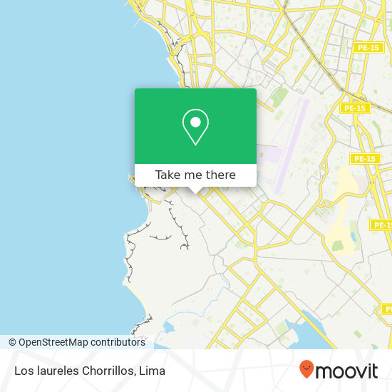 Los laureles  Chorrillos map