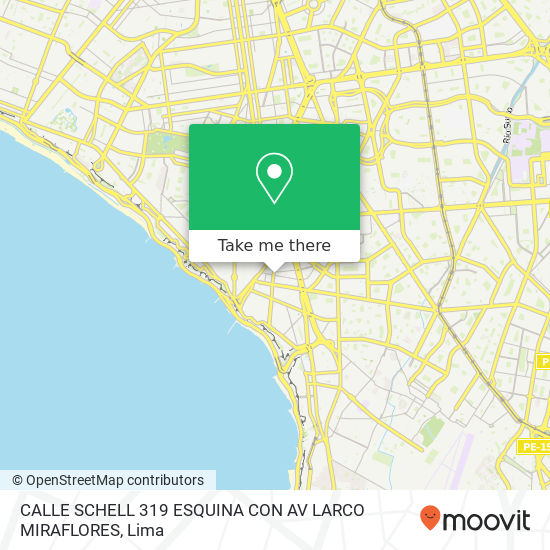 Mapa de CALLE SCHELL 319 ESQUINA CON AV LARCO MIRAFLORES