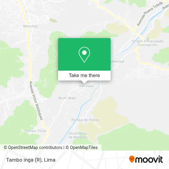 Tambo inga (R) map