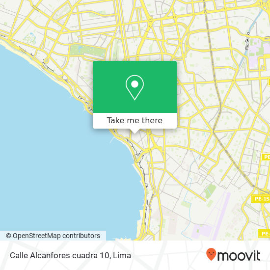 Mapa de Calle Alcanfores cuadra 10