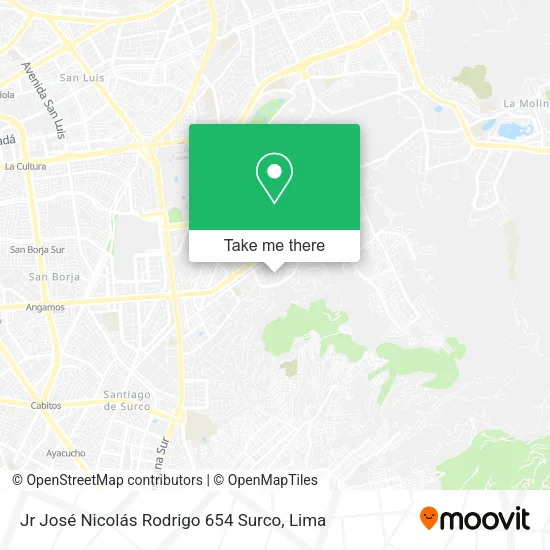 Mapa de Jr  José Nicolás Rodrigo 654 Surco