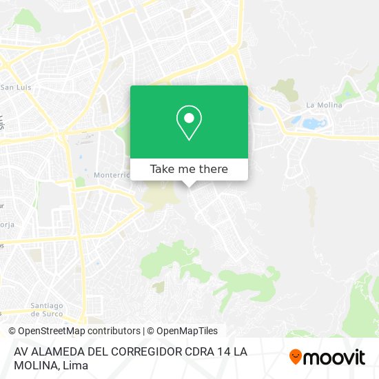 AV  ALAMEDA DEL CORREGIDOR CDRA 14 LA MOLINA map