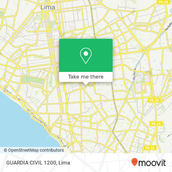 GUARDIA CIVIL 1200 map