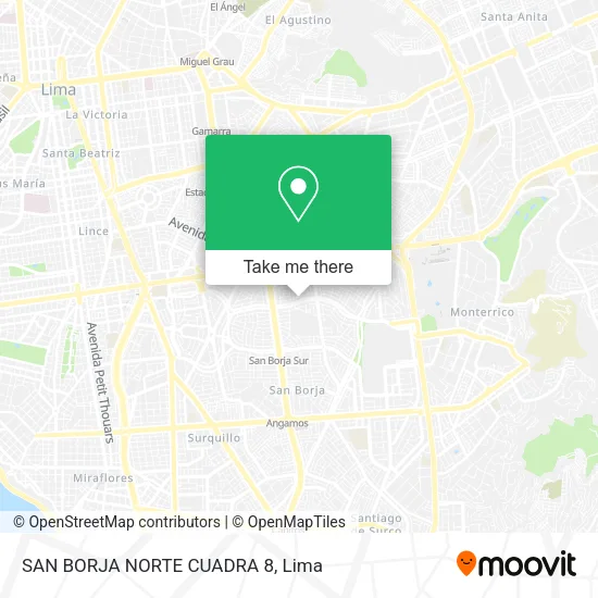 SAN BORJA NORTE CUADRA 8 map