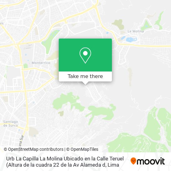 Urb  La Capilla   La Molina  Ubicado en la Calle Teruel map