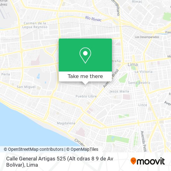 Calle General Artigas 525  (Alt  cdras  8 9 de Av  Bolívar) map
