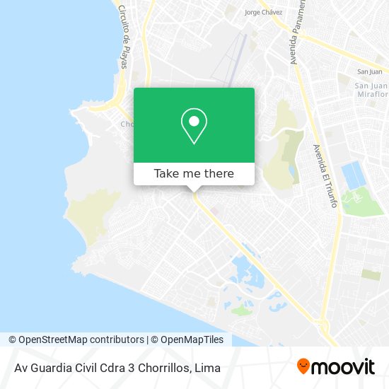 Mapa de Av  Guardia Civil Cdra  3 Chorrillos