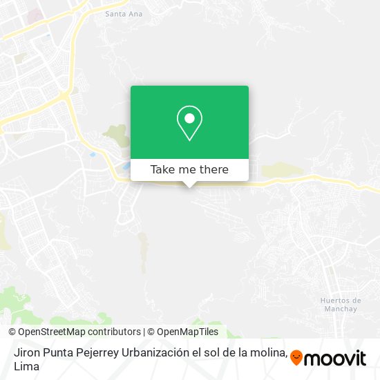 Mapa de Jiron Punta Pejerrey Urbanización el sol de la molina