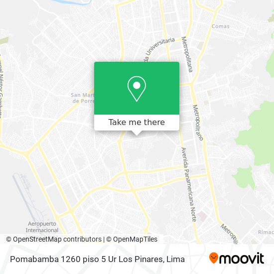 Pomabamba 1260 piso 5  Ur  Los Pinares map
