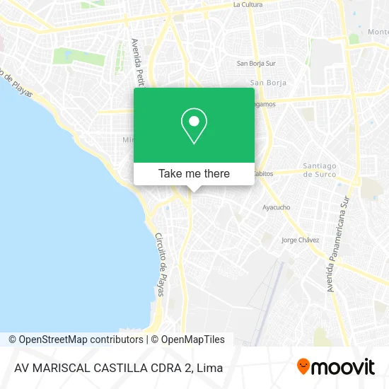 Mapa de AV  MARISCAL CASTILLA CDRA 2