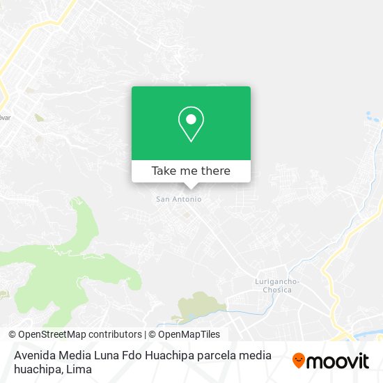 Avenida Media Luna Fdo Huachipa  parcela media   huachipa map