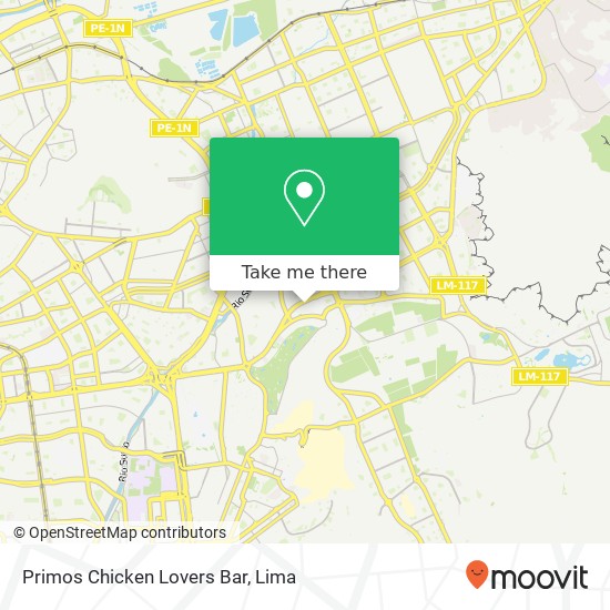 Mapa de Primos Chicken Lovers Bar