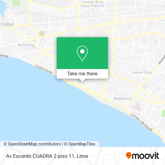 Av  Escardo CUADRA 2   piso 11 map