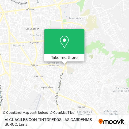 Mapa de ALGUACILES CON TINTOREROS   LAS GARDENIAS    SURCO