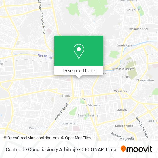 Centro de Conciliación y Arbitraje - CECONAR map