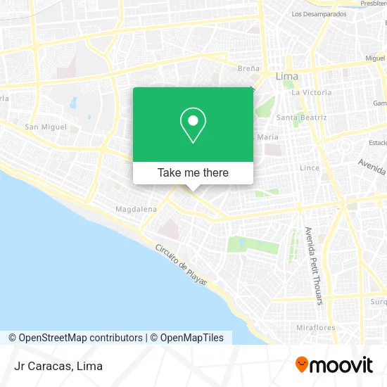 Mapa de Jr  Caracas